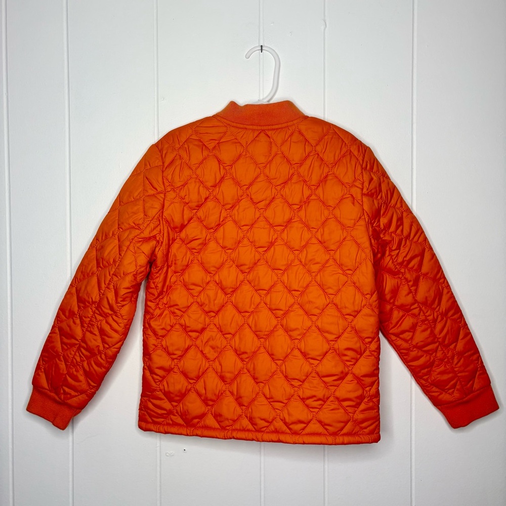 POLO Ralph Lauren Kid’s Size 7 Orange Quilted Lightweight Jacket Spring Logo - Picture 7 of 8